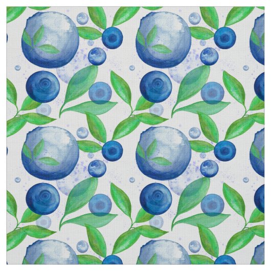 Blueberries Watercolor Pattern Küche Stoff (Muster)