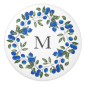 Blueberries Wreath Keramikknauf (Vorderseite)