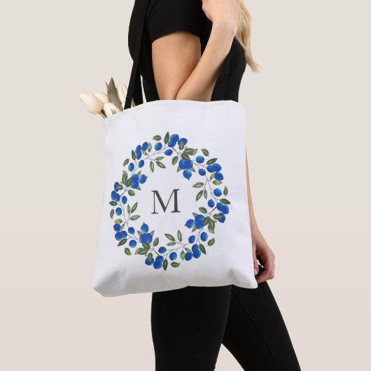 Blueberries Wreath Tasche (Von Nahem)