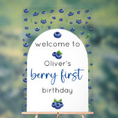Blueberry 1. Geburtstag Berry Erster Empfang Acrylschild (Neutral)