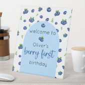 Blueberry 1. Geburtstag Berry Erster Empfang Sockelschild (In Situ)
