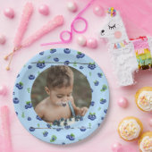 Blueberry 1. Geburtstag Berry Erstes Foto Pappteller (Party)