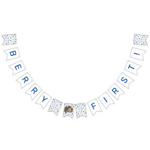 Blueberry 1. Geburtstag Berry Erstes Foto Wimpelkette