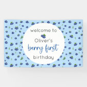 Blueberry 1. Geburtstag Berry First Banner (Horizontal)