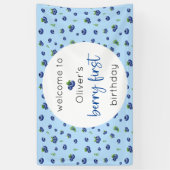 Blueberry 1. Geburtstag Berry First Banner (Vertikal)