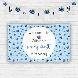 Blueberry 1. Geburtstag Berry First Banner