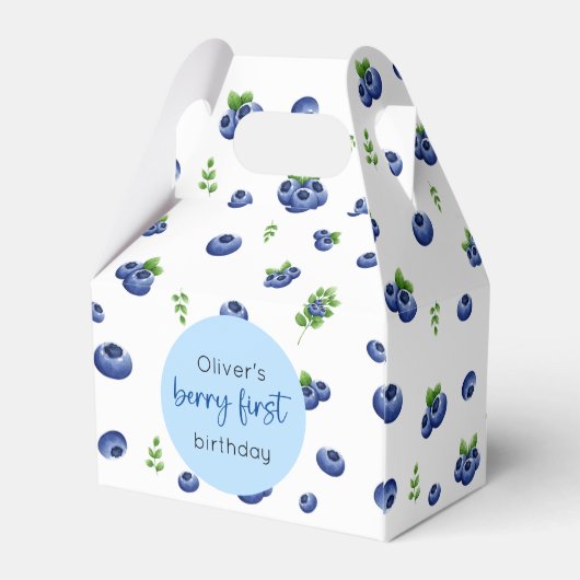 Blueberry 1. Geburtstag Berry First Geschenkschachtel (Rückseite)