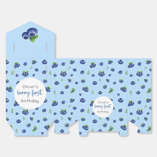Blueberry 1. Geburtstag Berry First Geschenkschachtel (Ungefaltet)