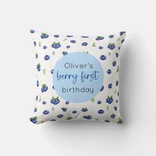 Blueberry 1. Geburtstag Berry First Kissen