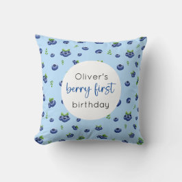 Blueberry 1. Geburtstag Berry First Kissen