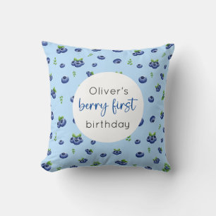 Blueberry 1. Geburtstag Berry First Kissen
