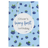 Blueberry 1. Geburtstag Berry First Mittlere Geschenktüte (Rückseite)