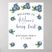 Blueberry 1. Geburtstag Party | Berry First Poster (Vorne)