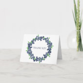 Blueberry 1. Geburtstagsparty Vielen Dank Dankeskarte (Vorderseite)