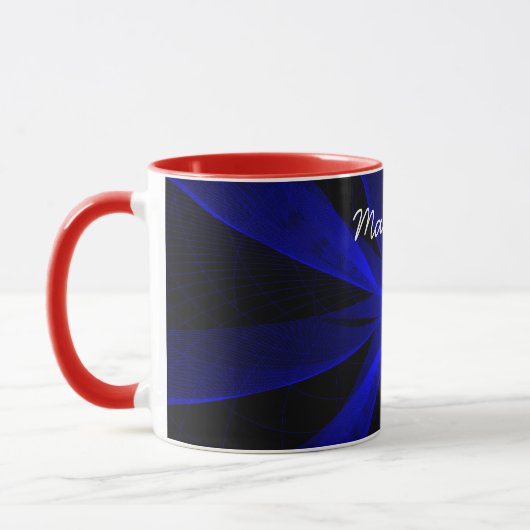 Blueberry Abstrakt Geometric Math Art Coffee Tasse (Links)