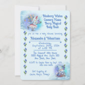 Blueberry and Gnomes Baby Shower Einladung (Vorderseite)