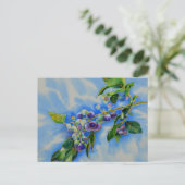 Blueberry Aquarellmalerei Postkarte (Stehend Vorderseite)