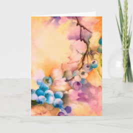 Blueberry Art Blank Card — Cottage Botanical  Karte