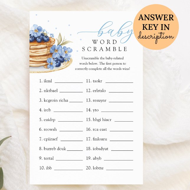 Blueberry Baby Brunch Baby Word Scramble Game (Von Creator hochgeladen)