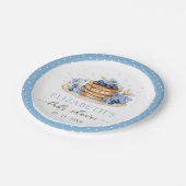 Blueberry Baby Brunch Babydusche Pappteller (Schrägansicht)