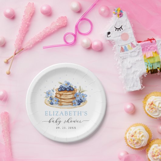 Blueberry Baby Brunch Babydusche Pappteller (Party)