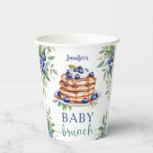 Blueberry Baby Brunch Boy Baby Shower Pappbecher (Rückseite)