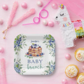 Blueberry Baby Brunch Boy Baby Shower Pappteller (Party)