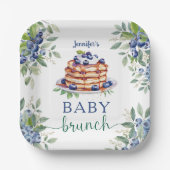 Blueberry Baby Brunch Boy Baby Shower Pappteller (Vorderseite)