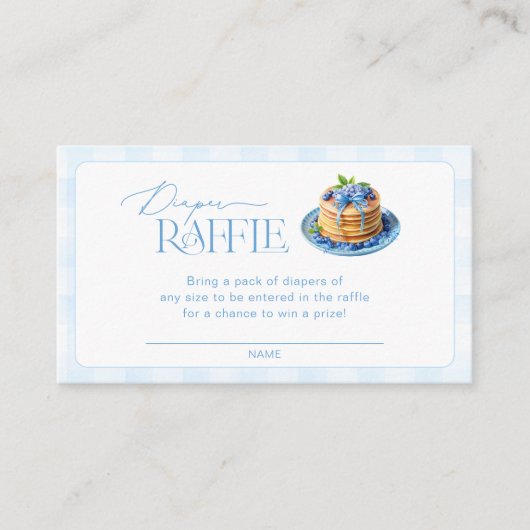 Blueberry Baby Brunch Diaper Raffeln Tickets Begleitkarte (Vorderseite)