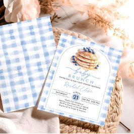 Blueberry Baby Brunch Kinderdusche Einladung Edita