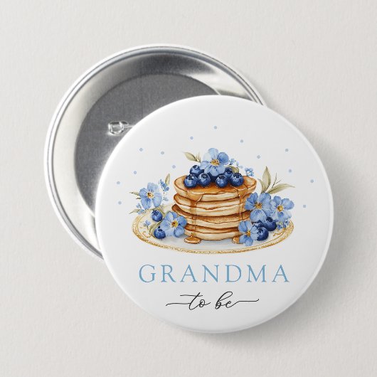 Blueberry Baby Brunch Oma zu sein Button (Vorne & Hinten)