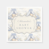 Blueberry Baby Canopy Toile Baby Shower Serviette (Vorderseite)
