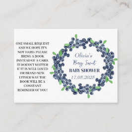 Blueberry Baby Duschbücher für Babyanfragen Begleitkarte