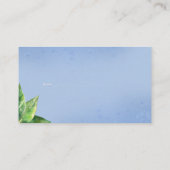 Blueberry Baby Duschdusche Windelwanne Umschließka Visitenkarte (Rückseite)