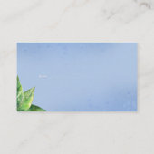 Blueberry Baby Duschdusche Windelwanne Umschließka Visitenkarte (Rückseite)