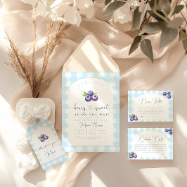 Blueberry-Baby-Dusche einladen Einladung