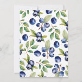 Blueberry Baby Dusche Einladung (Rückseite)