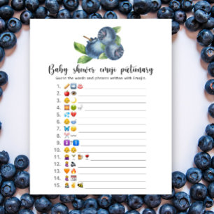 Blueberry - Baby-Dusche Emoji-Picknickspiel