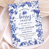 Blueberry Baby Dusche Navy Blue Boy Berry Sweet Einladung