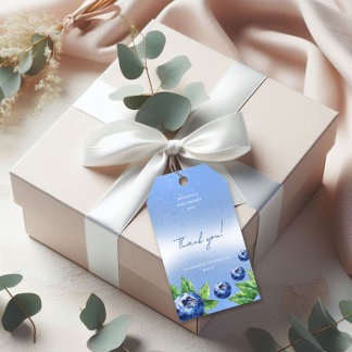 Blueberry Baby Dusche Vielen Dank Tag Geschenkanhänger