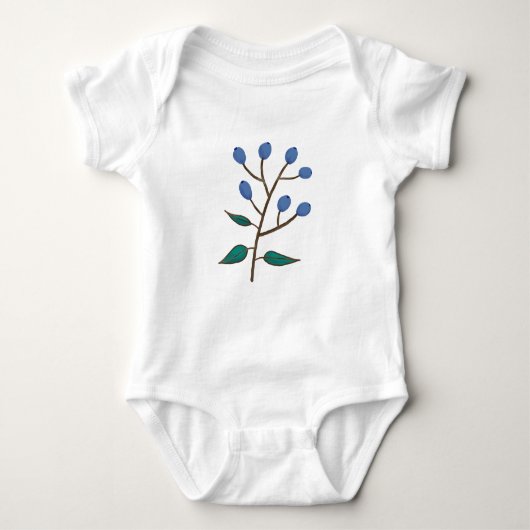 Blueberry Baby One Piece Baby Strampler (Vorderseite)