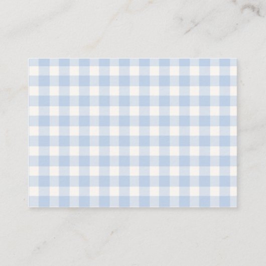 Blueberry Baby Showbücher für Baby Begleitkarte (Rückseite)