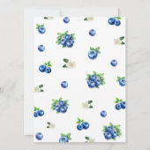 Blueberry Baby Shower Baby Prediction Game Card Einladung (Rückseite)