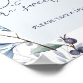 Blueberry Baby Shower Babys sind Süßes Poster (Ecke)