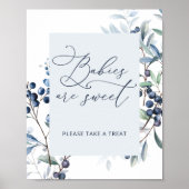 Blueberry Baby Shower Babys sind Süßes Poster (Vorne)