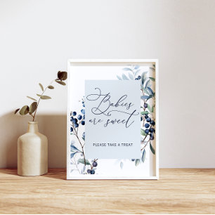 Blueberry Baby Shower Babys sind Süßes Poster
