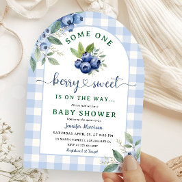 Blueberry Baby Shower Boy Berry Sweet Arched Einladung