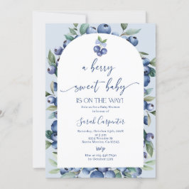 Blueberry Baby Shower Boy Einladung