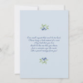 Blueberry Baby Shower Einladung (Rückseite)