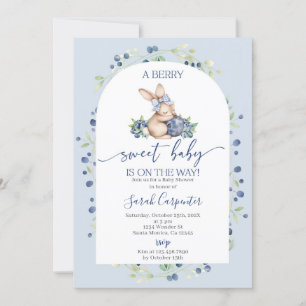Blueberry Baby Shower Einladung